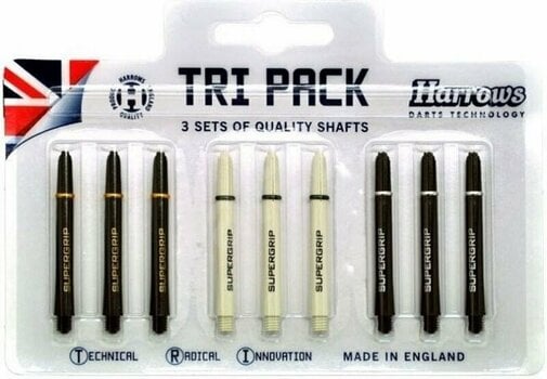 Tije darts Harrows Supergrip Shaft Medium 3 Pack Multi 4,8 cm 1,1 g Tije darts - 1