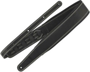 Gitarrengurt Richter Springbreak I Black Black With White Stitches Gitarrengurt