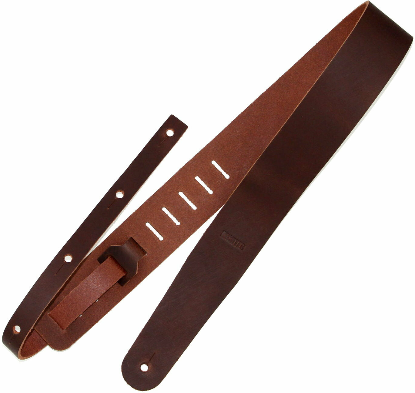 Leather guitar strap Richter Raw II Brown Leather guitar strap Brown