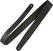 Leather guitar strap Richter Raw IV Nappa Black Leather guitar strap Black
