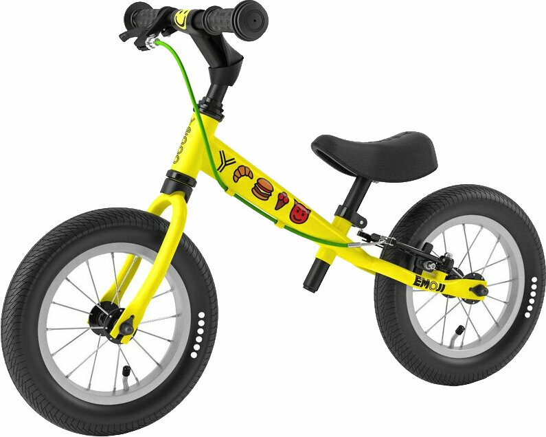 Bicicleta de equilíbrio Yedoo TooToo Emoji 12" Yellow Bicicleta de equilíbrio