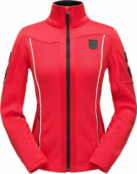 T-shirt/casaco com capuz para esqui Spyder Wengen FZ Stryke Womens Jacket Hibiscus/Black S - 1