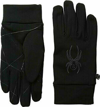 Ski Gloves Spyder Solace Stretch Fleece Mens Glove Black S - 1