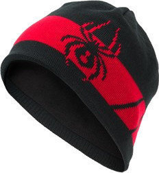 Ski Beanie Spyder Shelby Mens Hat Black/Red One Size