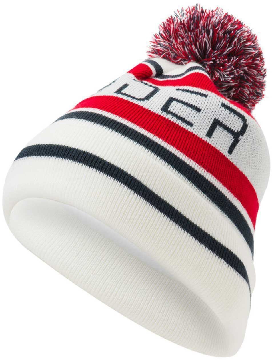 Ski-muts Spyder Icebox Mens Hat White/Red/Frontier One Size
