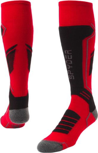 Calcetines de esquí Spyder Velocity Mens Sock Red/Black/Polar XL