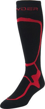 Ski Socks Spyder Pro Liner Mens Sock Black/Red XL