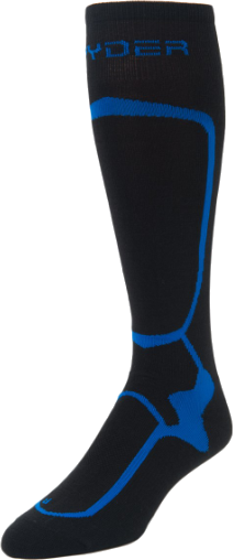 Ski Socks Spyder Pro Liner Mens Sock Black/Turkish Sea L