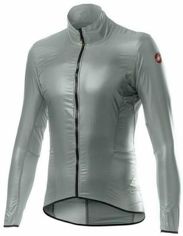 Kerékpár kabát, mellény Castelli Aria Shell Jacket Silver Gray L Kabát