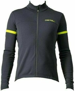 Cycling jersey Castelli Fondo 2 Jersey Dark Gray/Yellow Fluo Reflex S - 1
