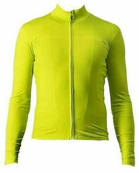 Jersey/T-Shirt Castelli Pro Thermal Mid Long Sleeve Jersey Funktionsunterwäsche Chartreuse S - 1