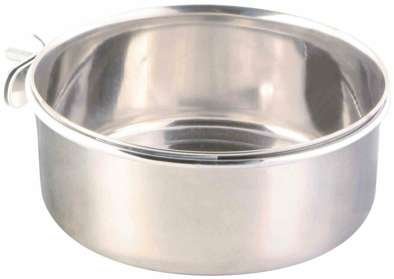 Miska dla ptaka Trixie Stainless Steel Bowl With Holder For Screw Fixing 900 ml