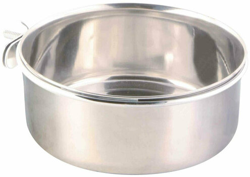 Posoda za ptice Trixie Stainless Steel Bowl With Holder For Screw Fixing 900 ml - 1