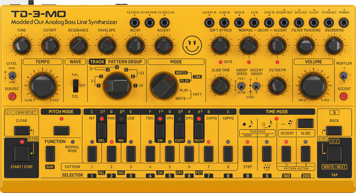 Synthesizer Behringer TD-3-MO-AM Yellow (Just unboxed)