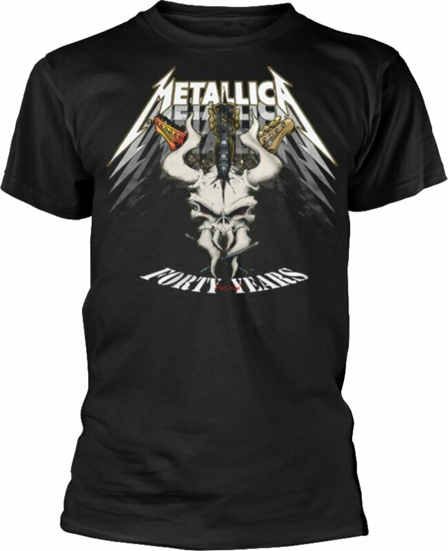 Риза Metallica Риза 40th Anniversary Forty Years Мъжки Black XL