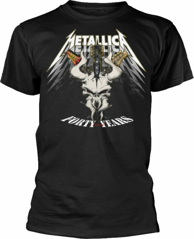 Tričko Metallica 40th Anniversary Forty Years Unisex Black XL Tričko