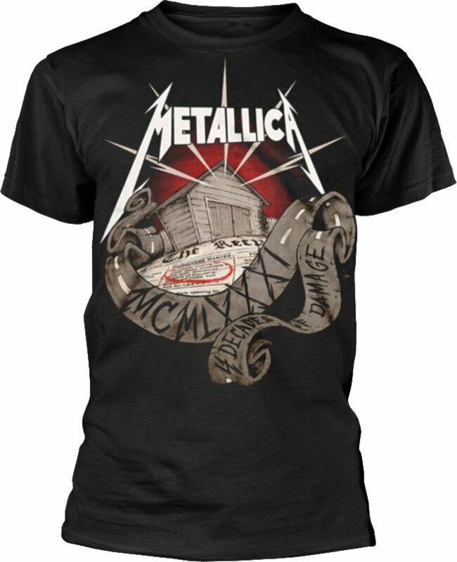 Camiseta de manga corta Metallica Camiseta de manga corta 40th Anniversary Garage Black S