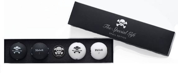 Golfová loptička Volvik Vivid Skull Edition 4 Balls Set