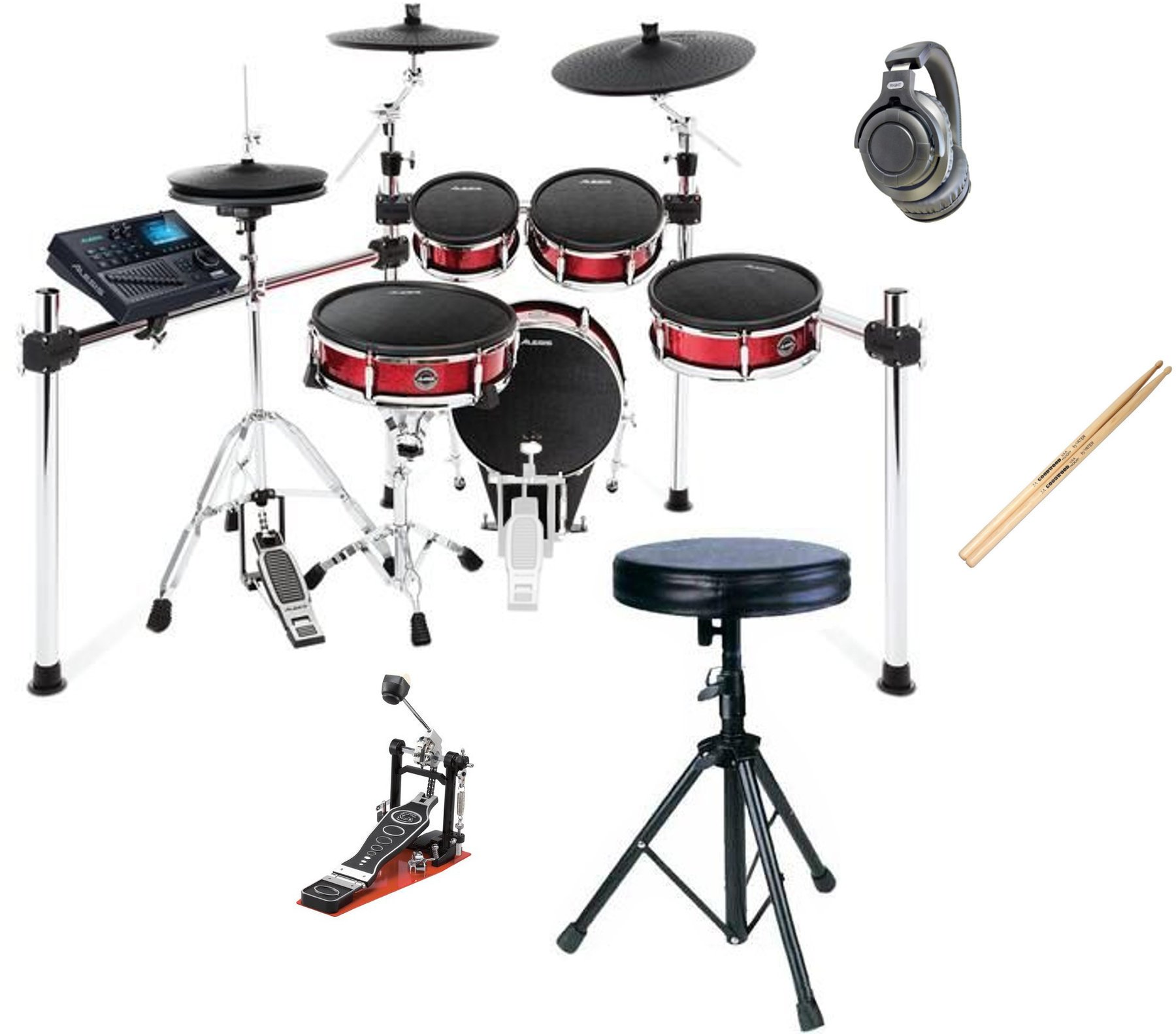 E-Drum Set Alesis Strike Kit Complete SET Red