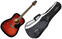 Guitarra dreadnought Pasadena AG160-WR set Wine Red Burst