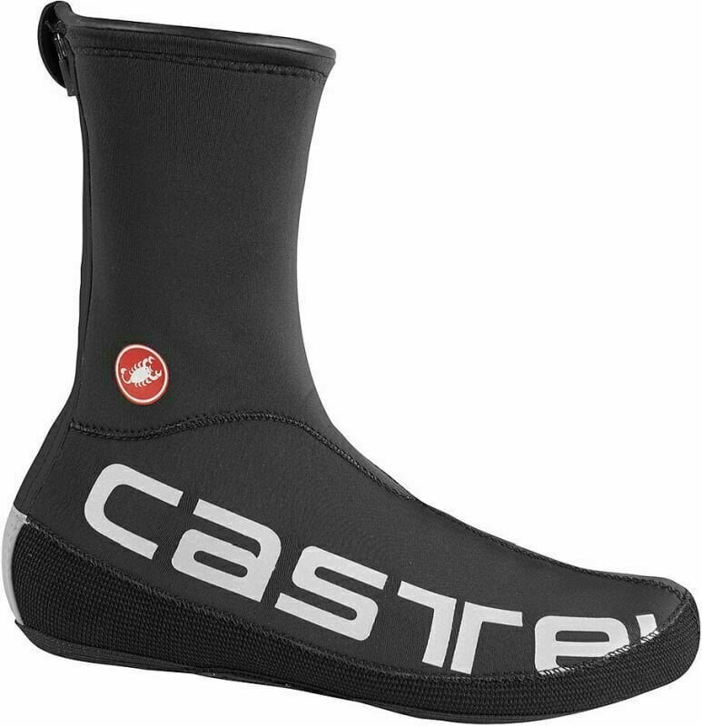 Cycling Shoe Covers Castelli Diluvio UL Shoecover Black/Silver Reflex 2XL Cycling Shoe Covers