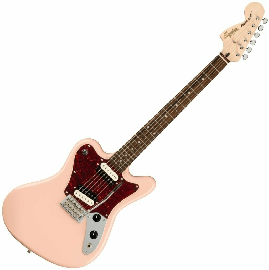 Squier by Fender Paranormal Super-Sonic Fender Squier Paranormal Super-Sonic Shell Pink Chitară electrică