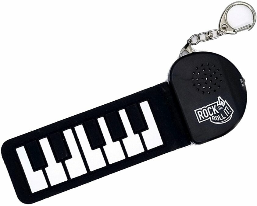 Muzički privezak Mukikim Rock and Roll It - Micro Classic Piano Privezak za ključeve Black & White