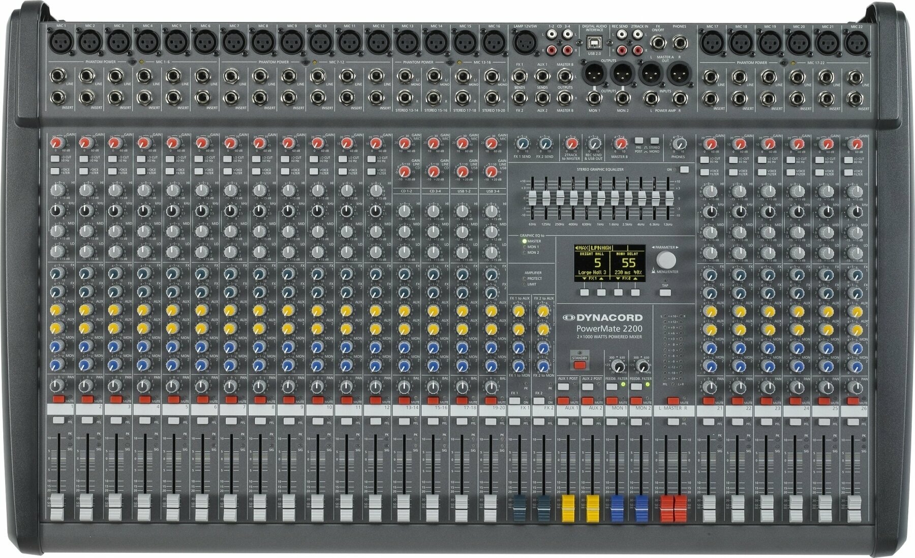 Tables de mixage amplifiée Dynacord PowerMate 2200-3 Tables de mixage amplifiée