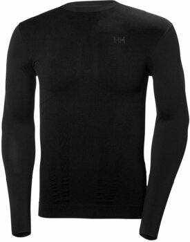 Camiseta de esquí / Sudadera con capucha Helly Hansen HH Lifa Seamless Crew Mens T-Shirt Black S - 1