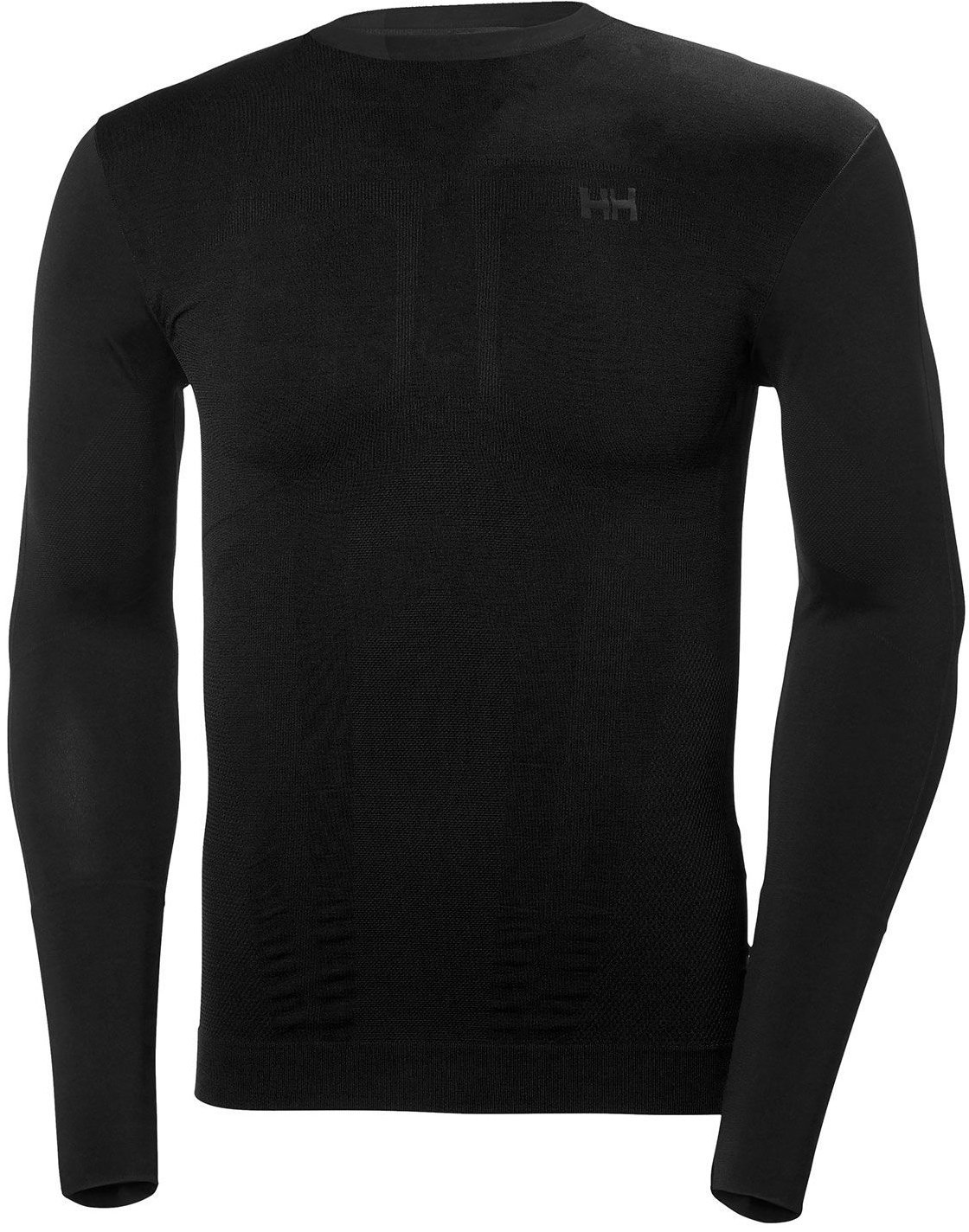 T-shirt/casaco com capuz para esqui Helly Hansen HH Lifa Seamless Crew Mens T-Shirt Black L