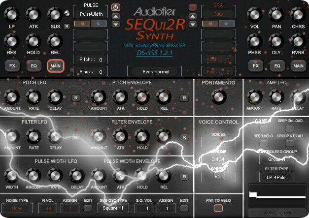 Zvuková knižnica pre sampler Audiofier Sequi2r Synth Zvuková knižnica pre sampler (Digitálny produkt)