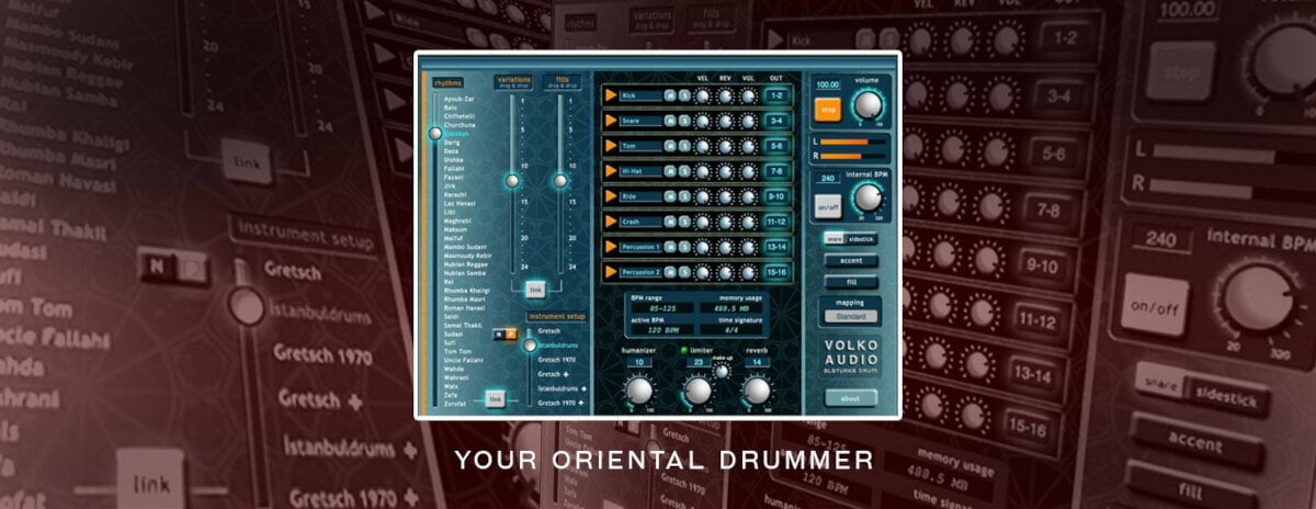 Software de estúdio de instrumentos VST Volko Audio Alaturka Drum (Produto digital)