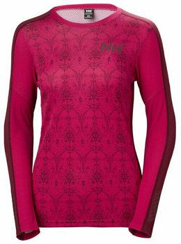 Thermo ondergoed voor dames Helly Hansen Lifa Active Graphic Crew Womens Persian Red/Frost Print XS - 1