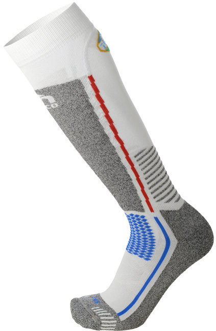 Chaussettes de ski Mico Medium Weight Official Italy Ski Socks Bianco L