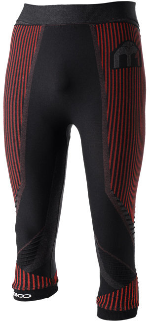 Thermo ondergoed voor heren Mico 3/4 Tight M1 Mens Base Layers Pants Nero Rosso L/XL