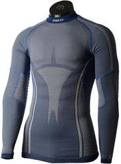 Mico Long Sleeve Mock Neck Mens Base Layer Blue Melange S/M Mico Long Sleeve Mock Neck Mens Base Layer Blue Melange S/M