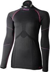 Mico Long Sleeve Mock Neck Primaloft Womens Base Layer Nero Fuchsia XS/S Mico Long Sleeve Mock Neck Primaloft Womens Base Layer Nero Fuchsia XS/S