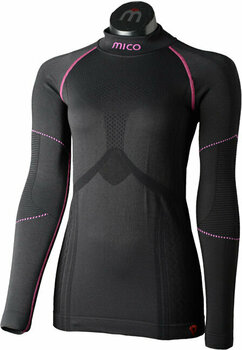 Thermo ondergoed voor dames Mico Long Sleeve Mock Neck Primaloft Womens Base Layer Nero Fucsia M/L - 1