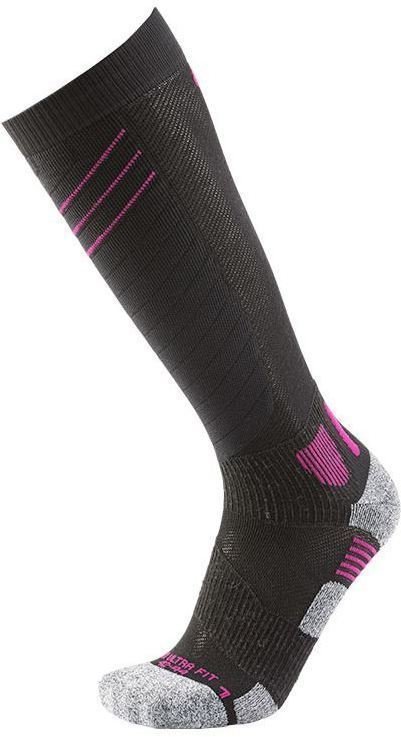 Ski-sokken UYN Ultra Fit Black/Pink Paradise 37-38 Ski-sokken