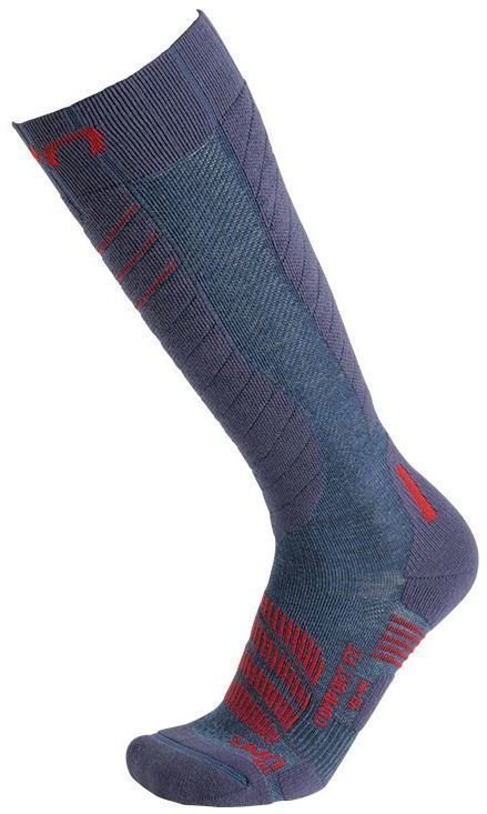 Lyžiarske ponožky UYN Comfort Fit Jeans Melange/Red 35-38 Lyžiarske ponožky