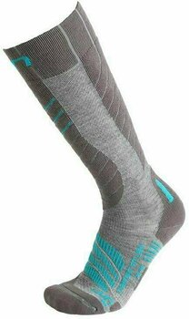 Ski Socks UYN Comfort Fit Grey Melange/Azure 35-36 Ski Socks - 1