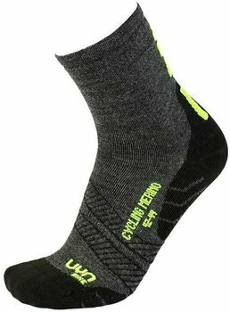 Calcetines de ciclismo UYN Cycling Merino Anthracite/Fluo Yellow 35/38 Calcetines de ciclismo - 1