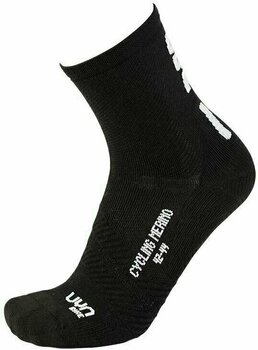Cycling Socks UYN Cycling Merino Black/White 35/38 Cycling Socks - 1