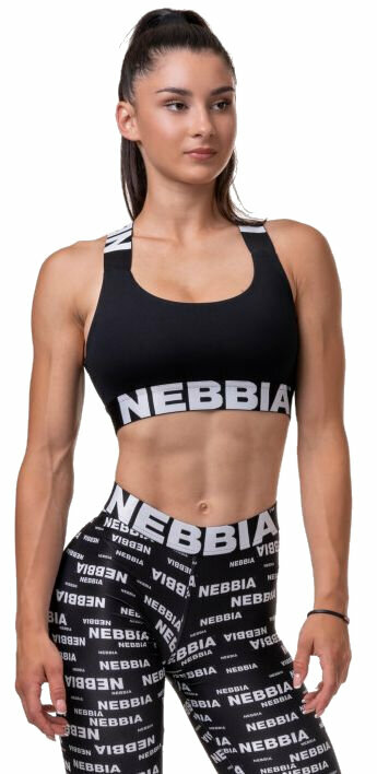 Fitness-undertøj Nebbia Power Your Hero Iconic Sports Bra Black M Fitness-undertøj