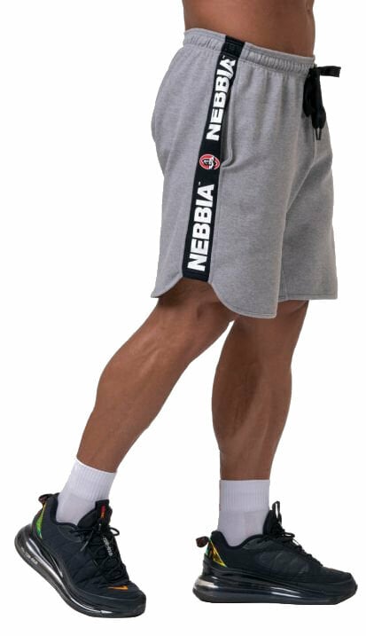Fitnessbroek Nebbia Legend Approved Shorts Light Grey M Fitnessbroek
