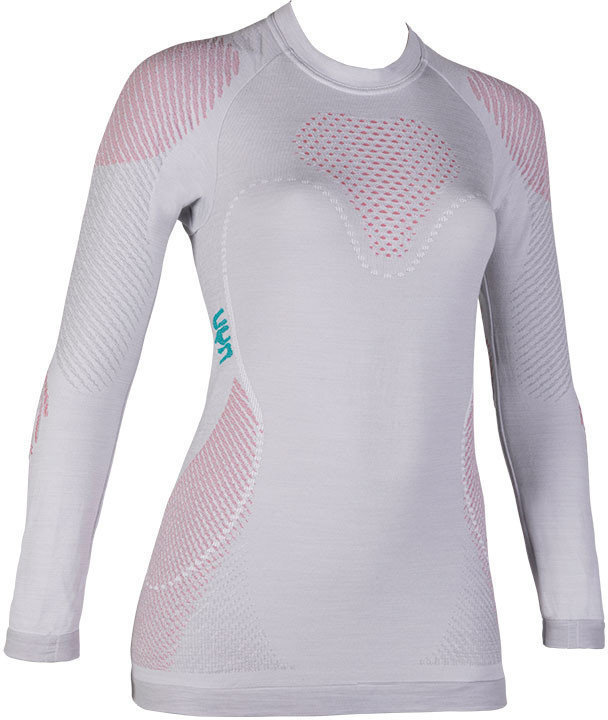 Lämpöalusvaatteet UYN Fusyon Womens Shirt LS Light Grey/Salmon/Purple L/XL