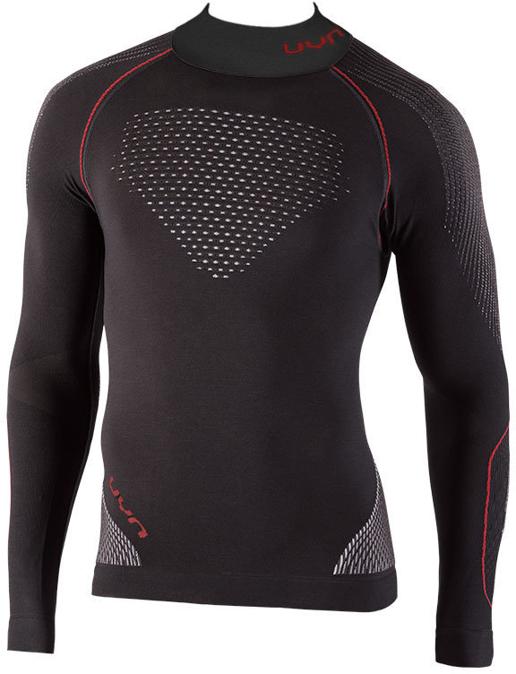 Sous-vêtements thermiques UYN Evolutyon UW Long Sleeve Turtle Neck Charcoal/White/Red L/XL Sous-vêtements thermiques