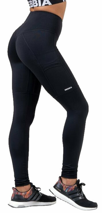 Nebbia High Waist Fit Smart Leggings Black L Fitness Trousers - Muziker