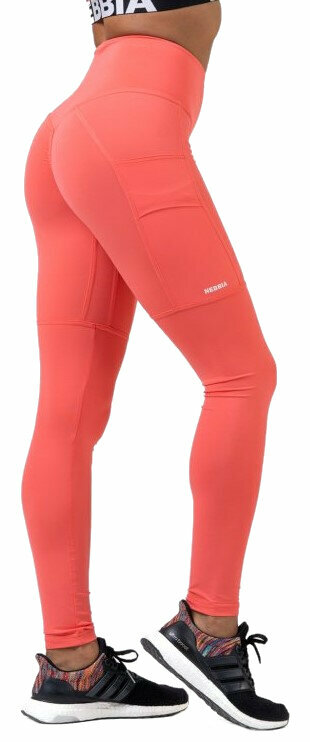 Fitness Hose Nebbia High Waist Fit Smart Leggings Peach M Fitness Hose