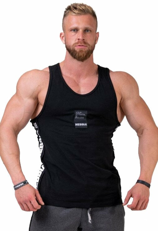 T-shirt de fitness Nebbia Tank Top Your Potential Is Endless Black XL T-shirt de fitness